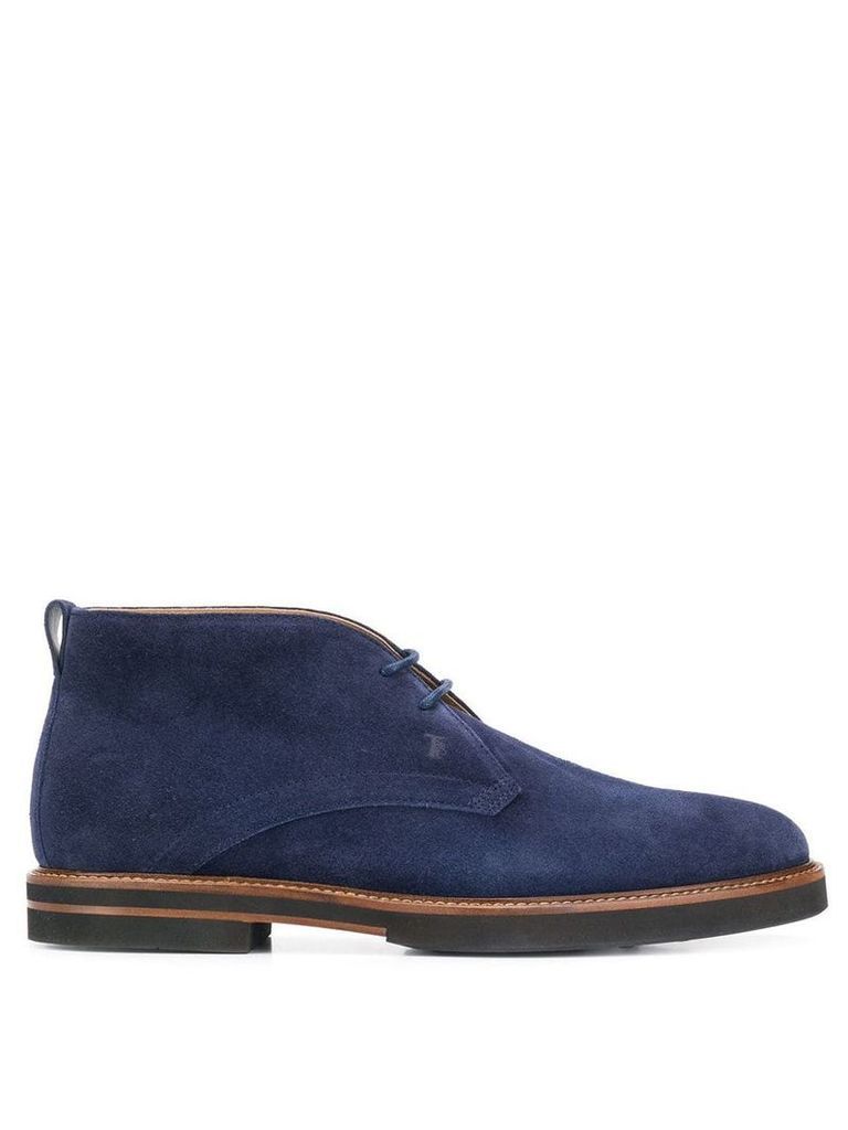 Tod's lace-up ankle boots - Blue