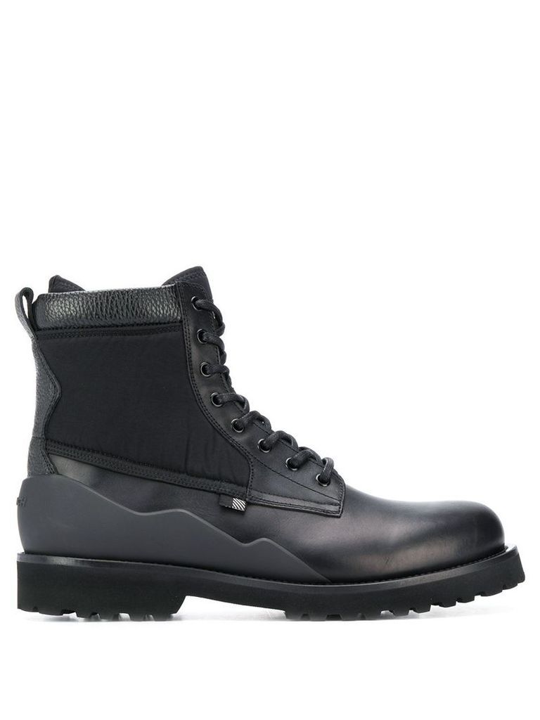 Woolrich ridged lace-up boots - Black