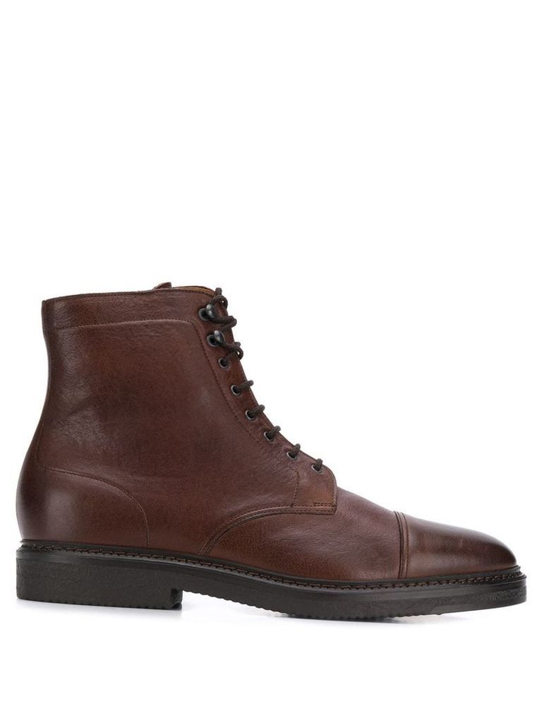 Doucal's lace-up boots - Brown