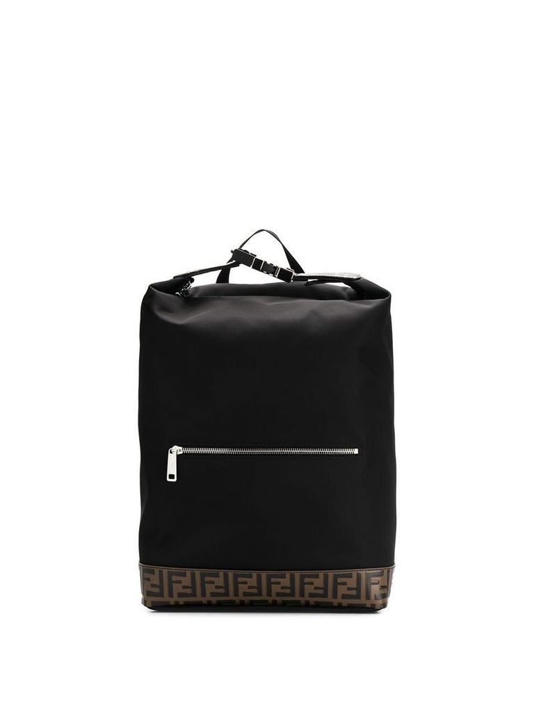 Fendi FF-motif zipped backpack - Black