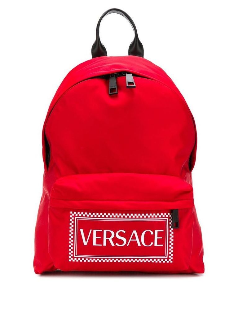 Versace logo backpack - Red