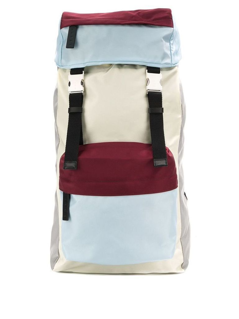 Marni colour block backpack - White