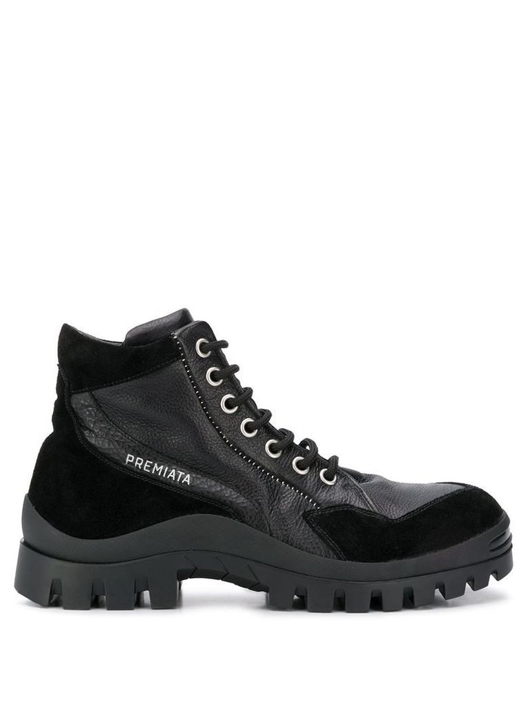 Premiata lace-up trek boots - Black