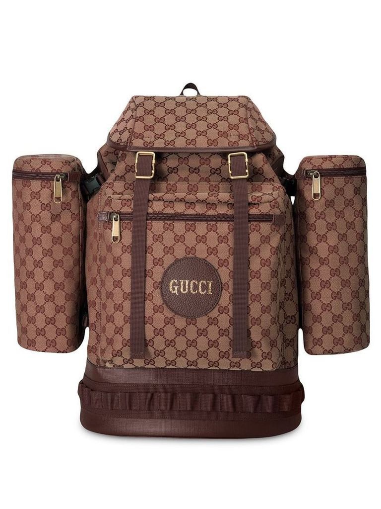 Gucci large GG pattern backpack - Brown