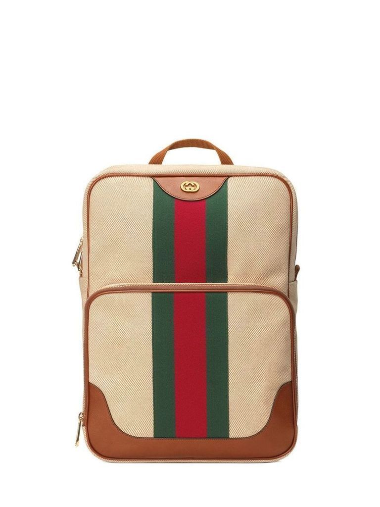 Gucci Vintage canvas backpack - Brown
