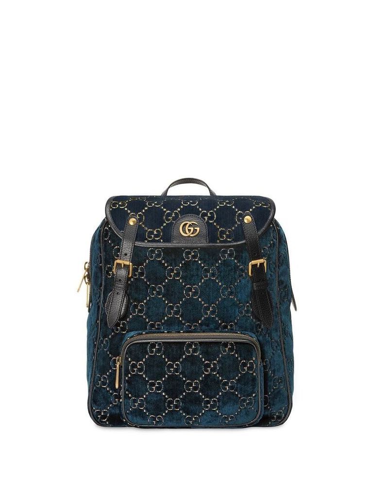 Gucci small GG pattern backpack - Blue