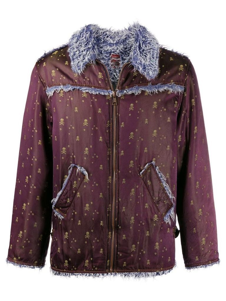 Jean Paul Gaultier Pre-Owned pirate skull embroidered jacket - PURPLE