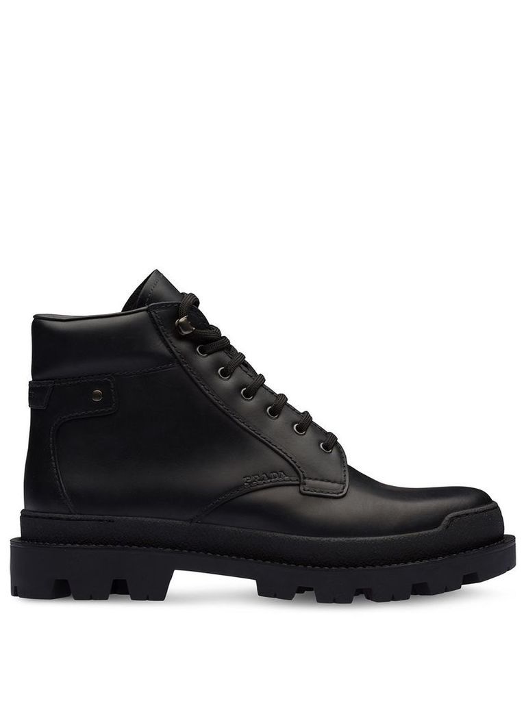 Prada lace-up ankle boots - Black