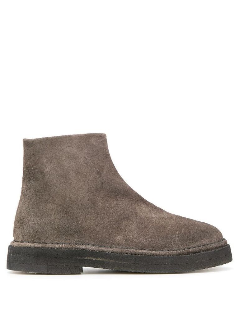 Marsèll textured round toe boots - Grey