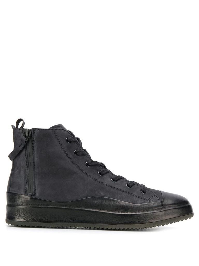 Officine Creative flat lace-up boots - Black