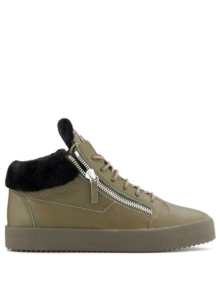 Giuseppe Zanotti double zipper sneakers - Green