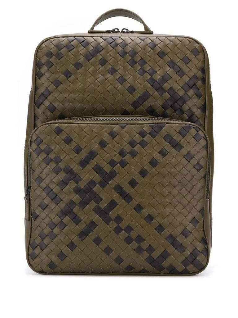 Bottega Veneta Double Brick intrecciato backpack - Green