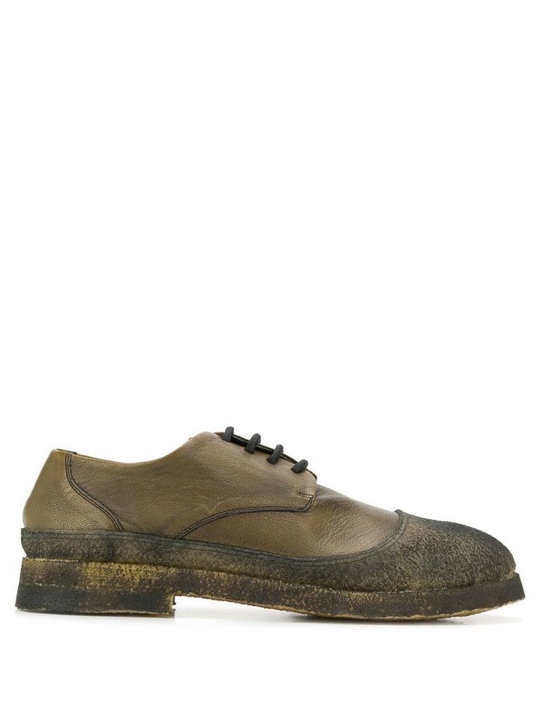 Rocco P. distressed lace-up shoes - Green