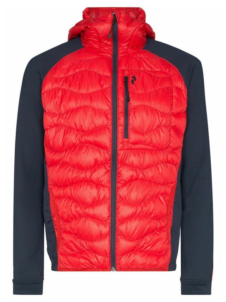 Peak Performance helium hybrid hooded jacket - Red