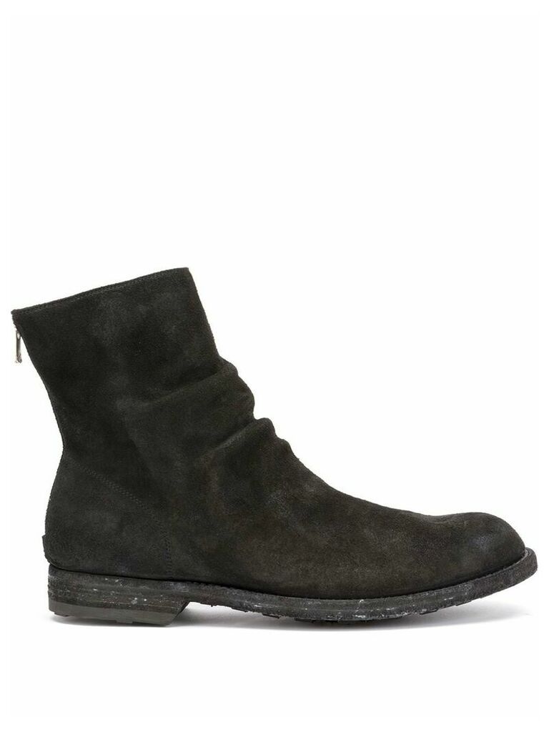 Officine Creative ruched ankle boots - Black