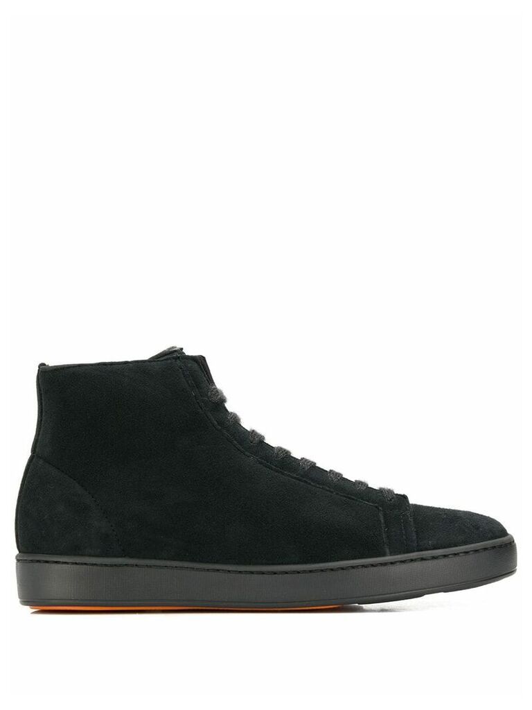 Santoni lace-up hi-top sneakers - Black