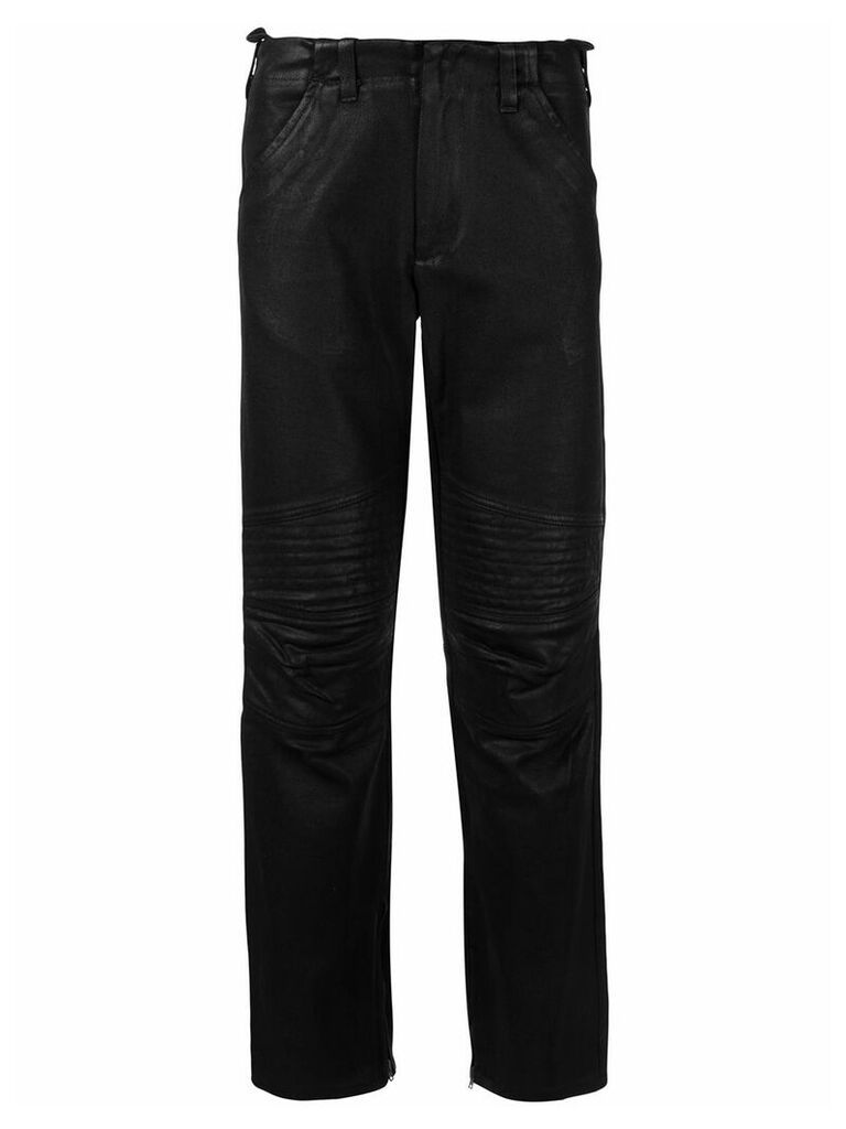 Helmut Lang Pre-Owned 1999 quilted artificial leather trousers - Black