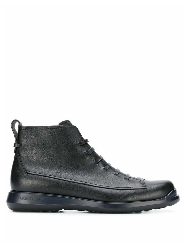 Giorgio Armani lace-up boots - Black