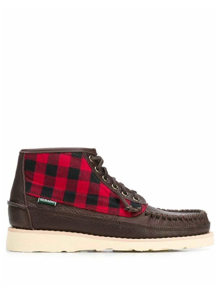 Sebago woven-check loafer boots - Brown