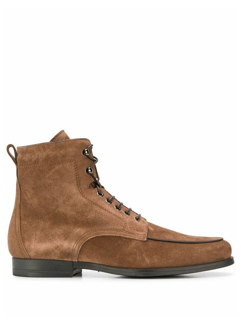 Santoni suede ankle boots - Brown