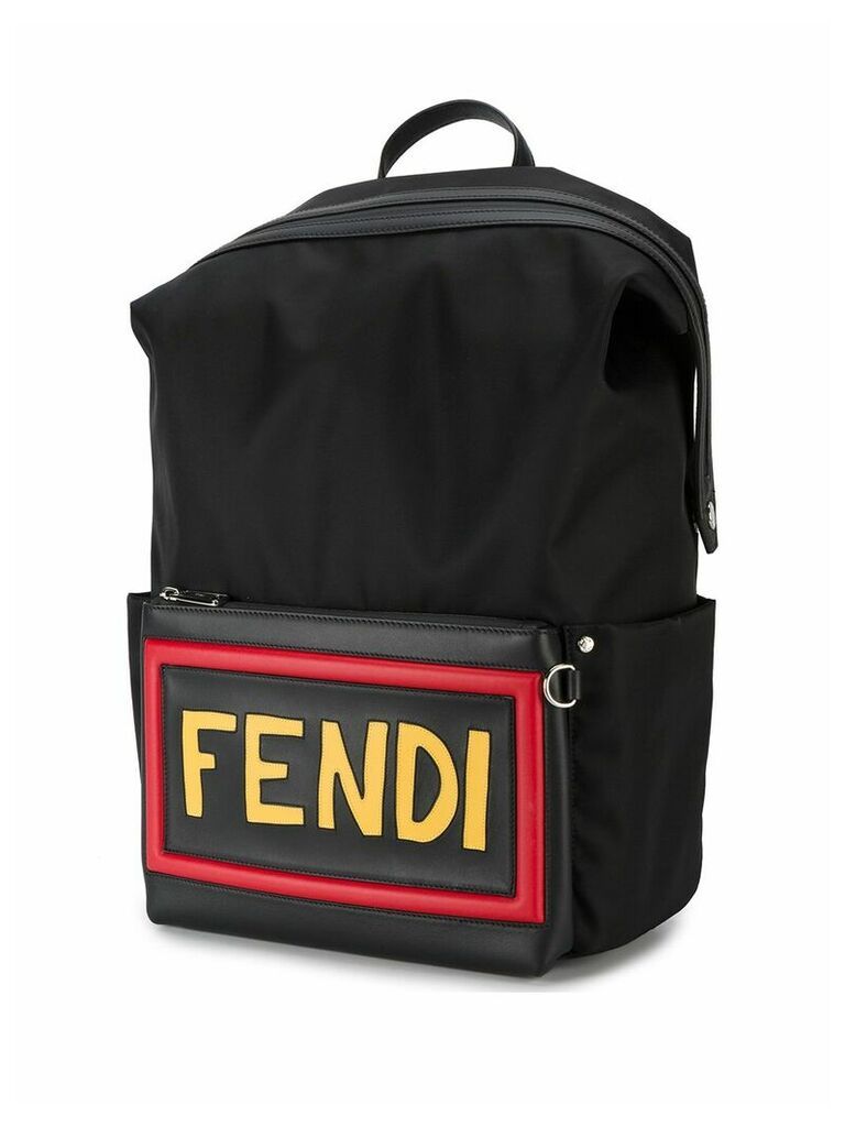 Fendi logo backpack - Black