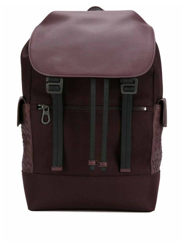 Bottega Veneta Intrecciato panel backpack - Brown