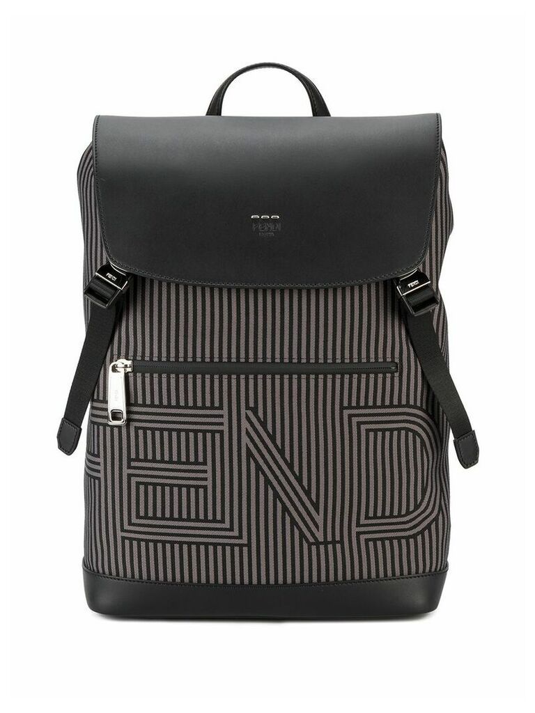 Fendi logo backpack - Black