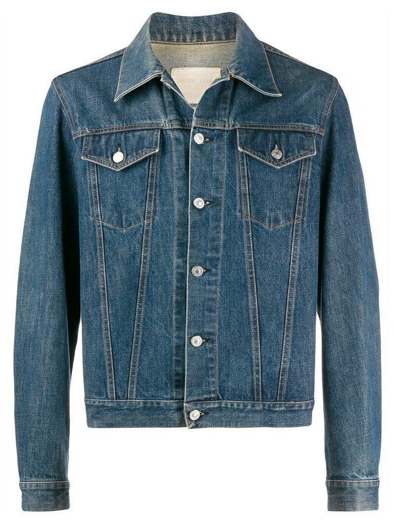 Helmut Lang Pre-Owned 1990's stitching denim jacket - Blue