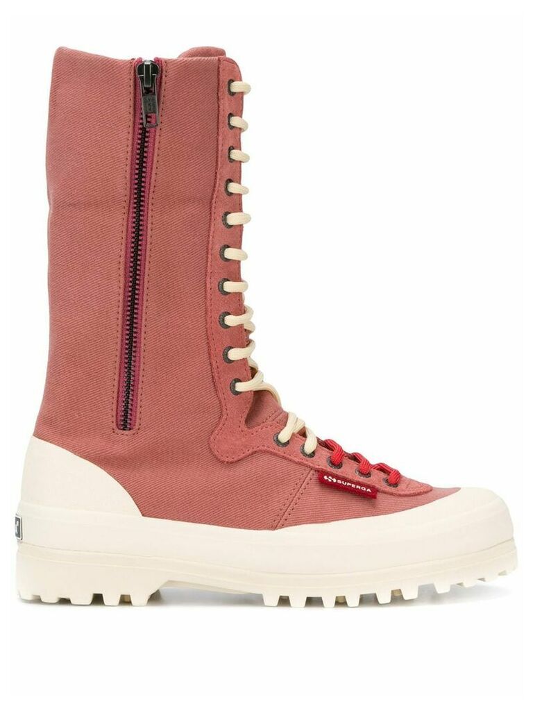 Superga ankle lace-up boots - PINK