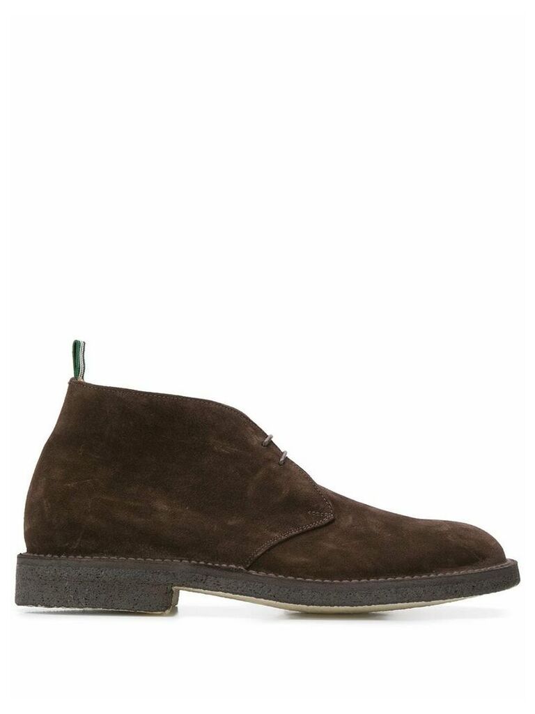 Green George lace-up desert boots - Brown