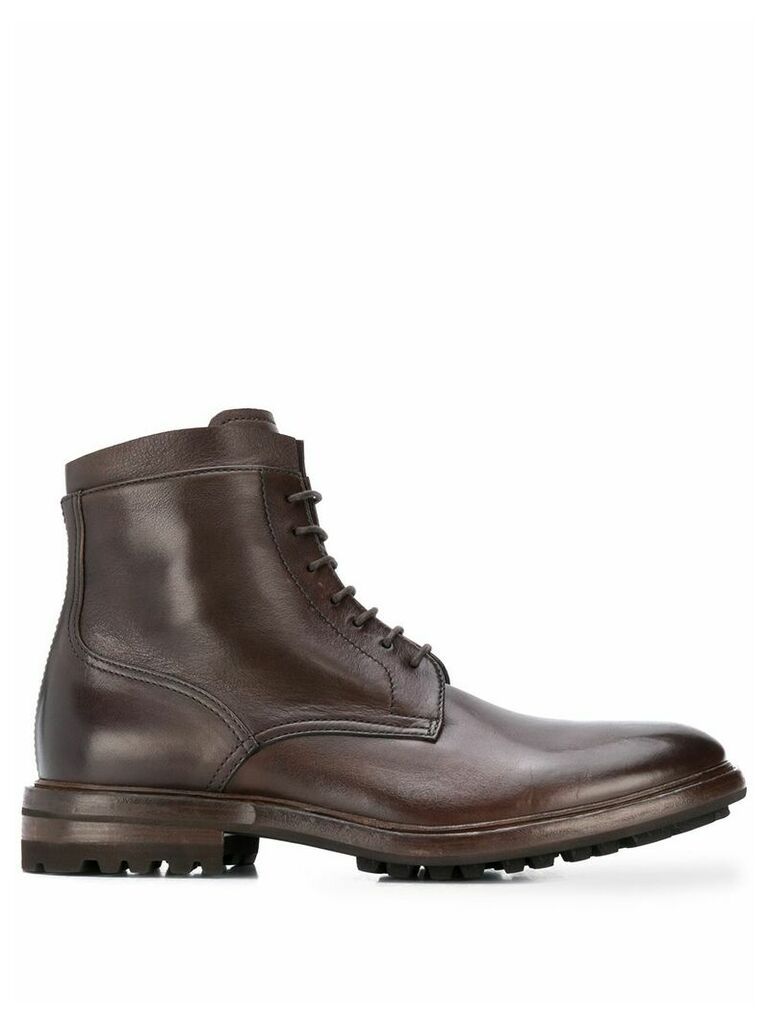 Henderson Baracco lace-up leather boots - Brown