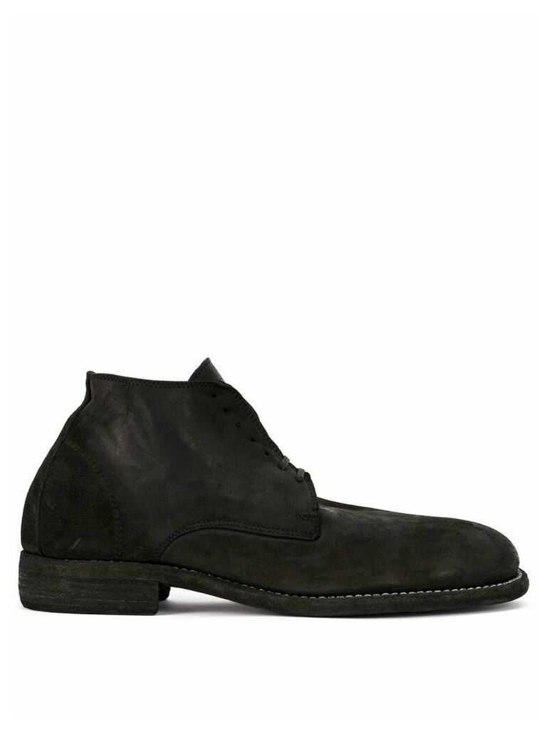 Guidi lace-up fitted boots - Black