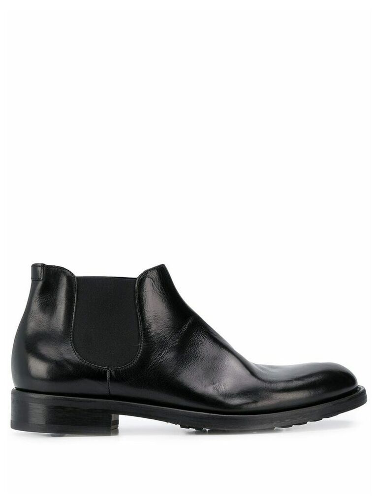 Doucal's elasticated panel ankle boots - Black