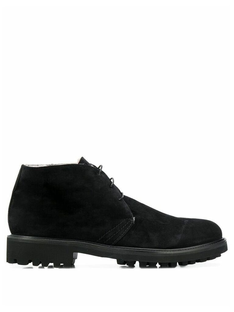 Baldinini textured ridged heel boots - Black