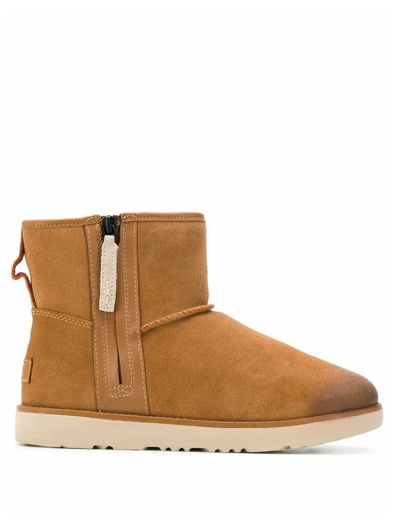 Ugg Australia contrast zipped ankle boots - Brown