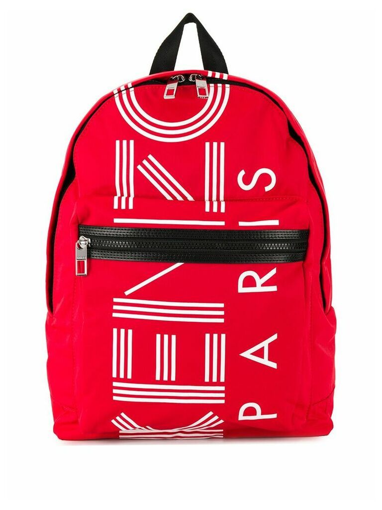 Kenzo logo print backpack - Red