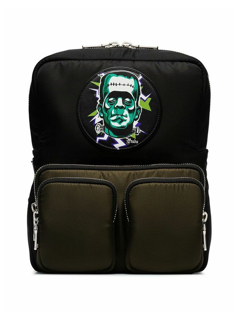 Prada Frankenstein print backpack - Black