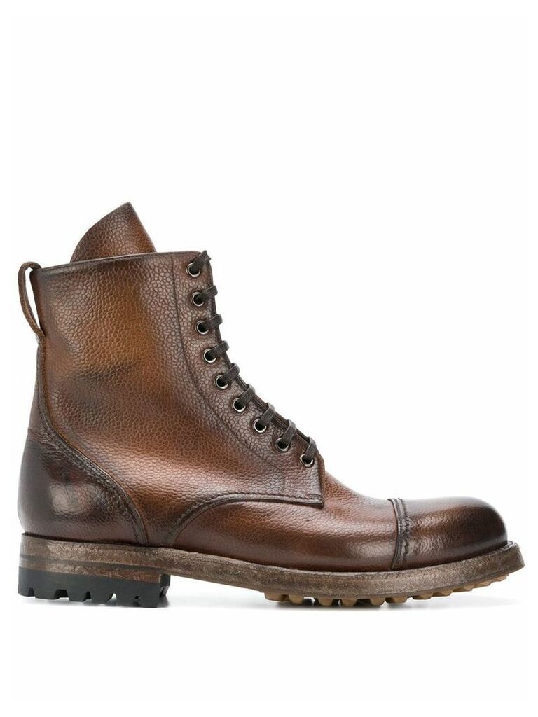Silvano Sassetti aged effect boots - Brown