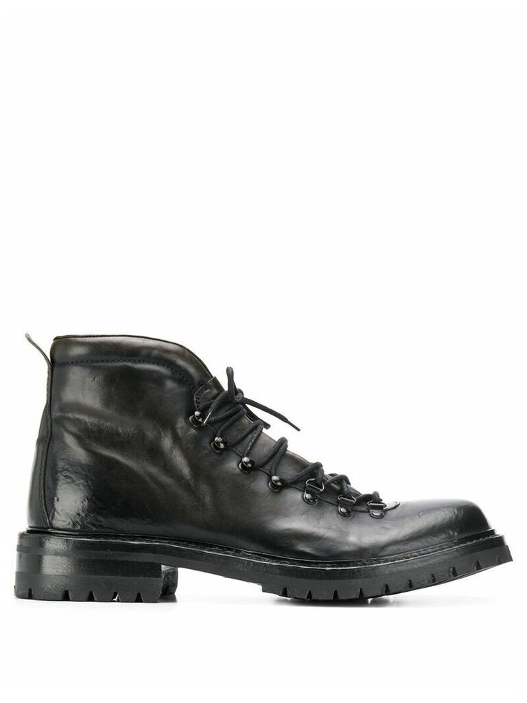 Officine Creative lace up ankle boots - Black
