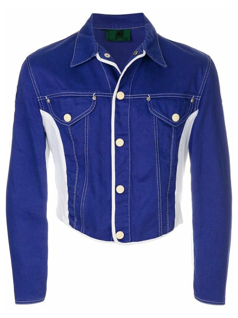 Jean Paul Gaultier Pre-Owned colourblock denim jacket - Blue