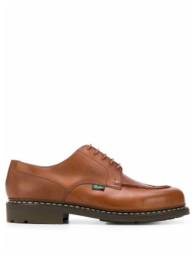 Paraboot exposed-stitched leather shoes - Brown