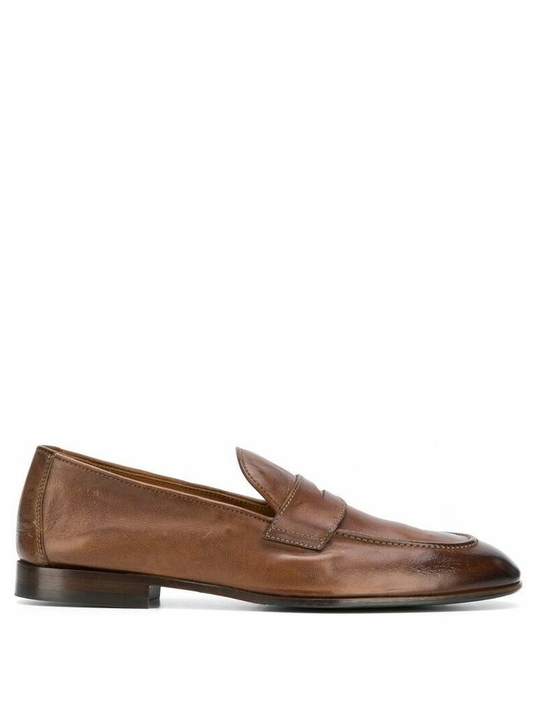 Brunello Cucinelli ombré-effect penny loafers - Brown