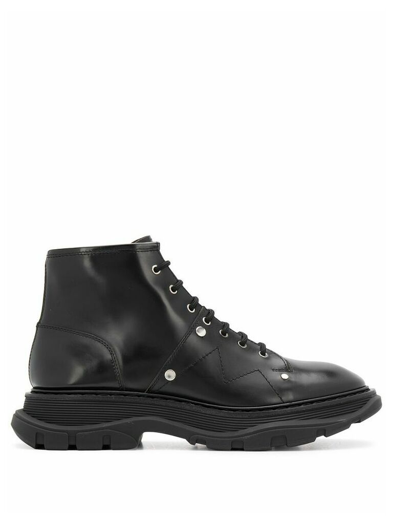 Alexander McQueen Tread lace-up boots - Black