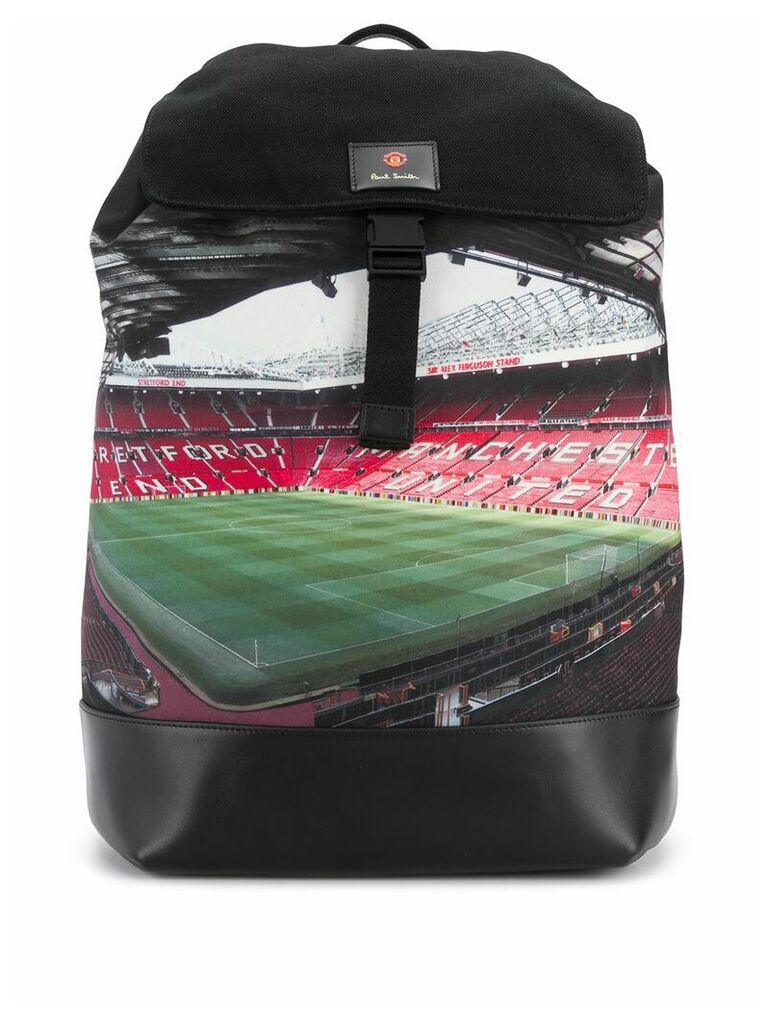 Paul Smith x Manchester United Old Trafford-print backpack - Black