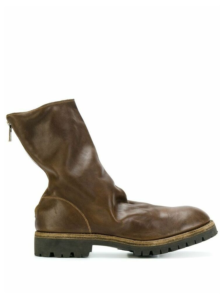 Guidi rear zip boots - Brown