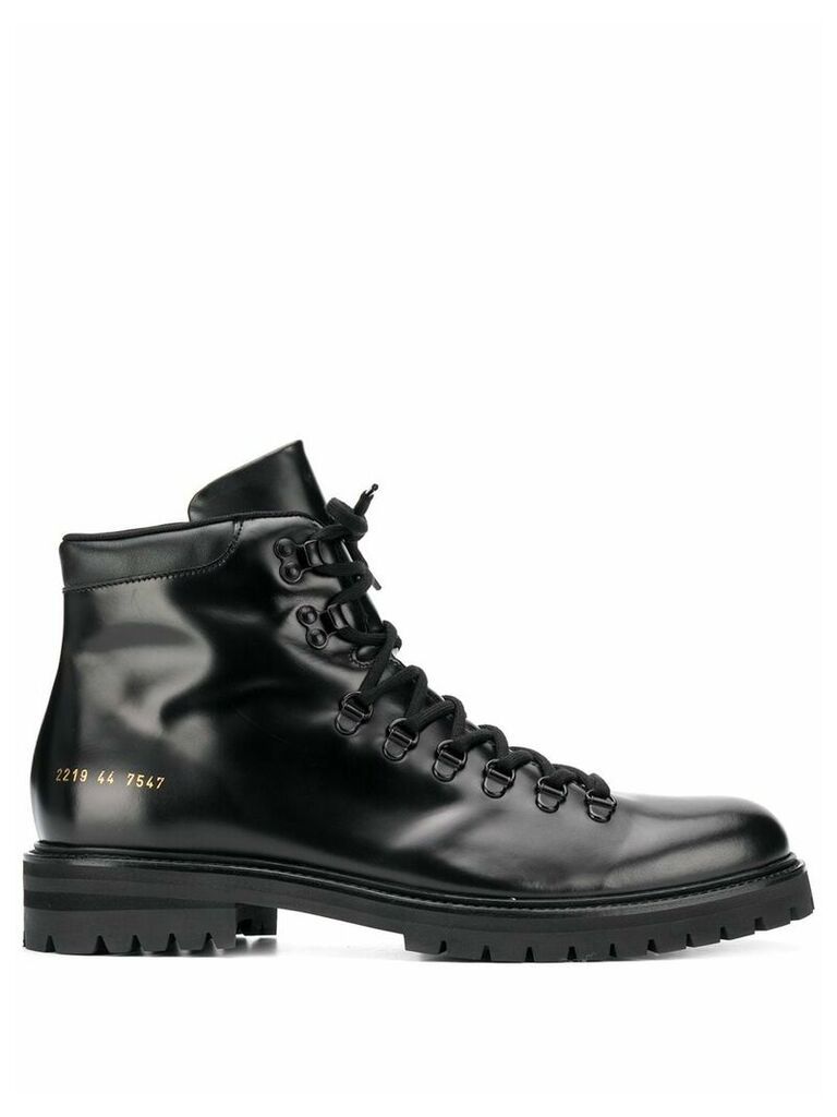 Common Projects polished hiking boots - Black
