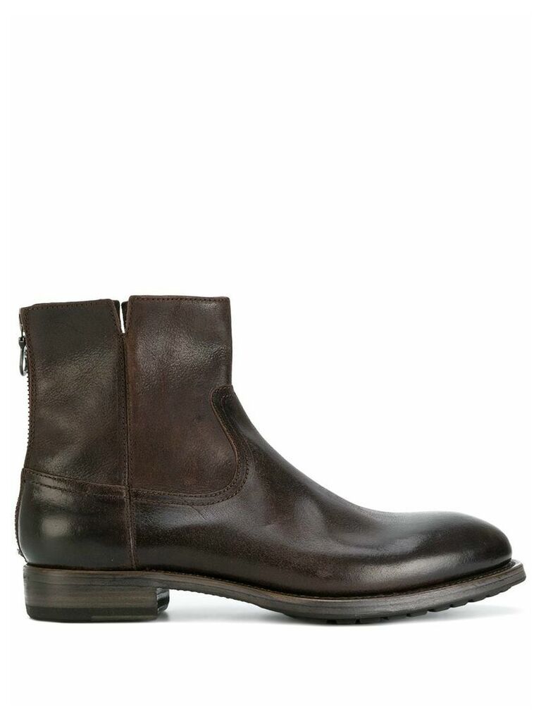 Project Twlv back zip ankle boots - Brown