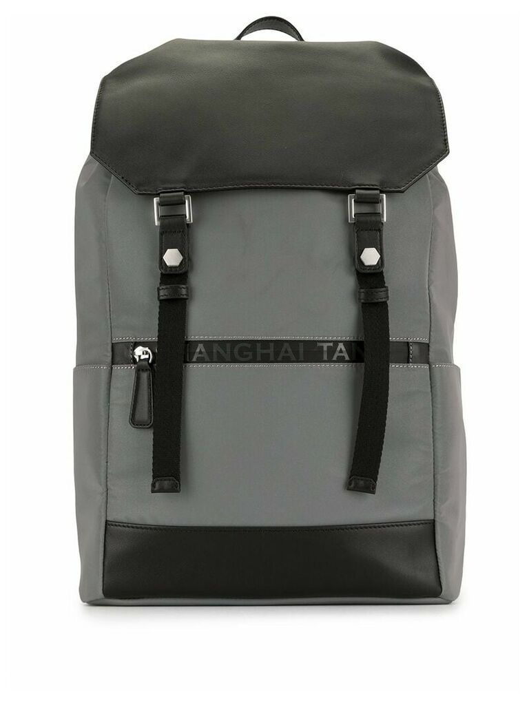 Shanghai Tang Jubilee leather reflective backpack - Grey
