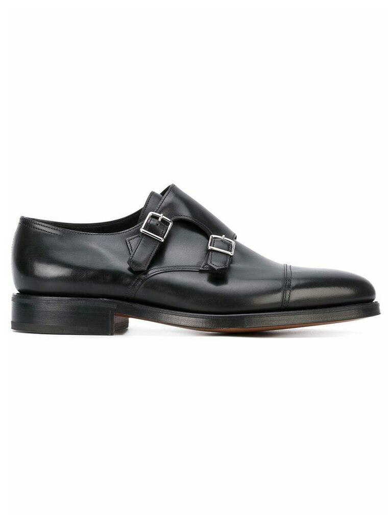 John Lobb double-buckle monk shoes - Black