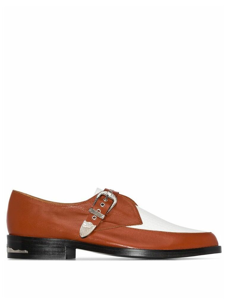 Toga Virilis strapped contrasting panel shoes - Brown